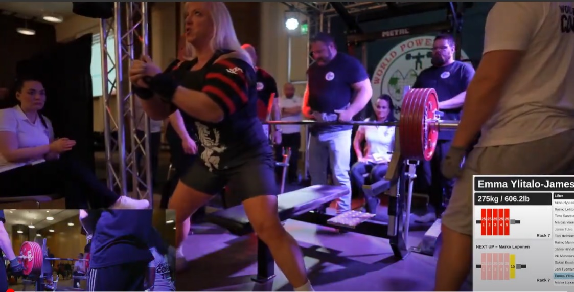 Emma Ylitalo-James 275kg bench press all time world record